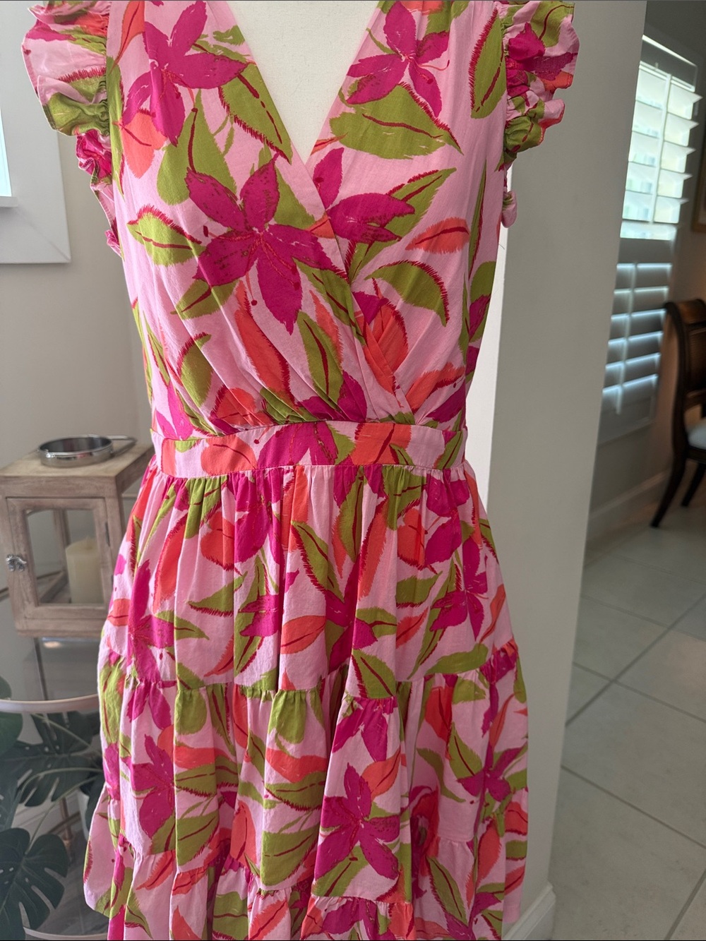 Taylor Pink and green  Floral Dress